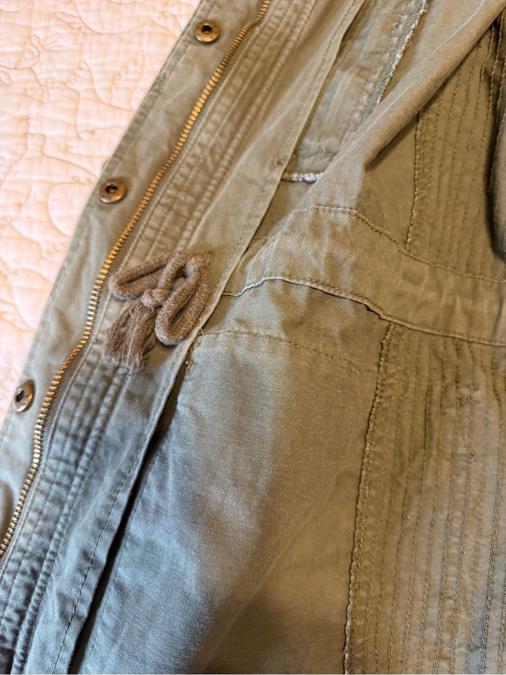 Olive Utility Jacket with Multiple Pockets - Picture 6 of 11